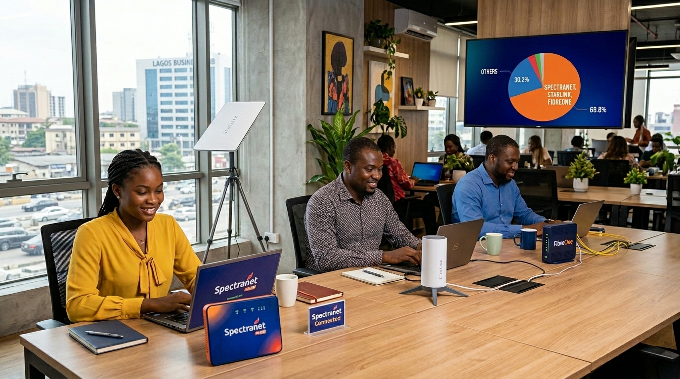 Spectranet, Starlink, and FibreOne Dominate Nigeria’s Internet Market With Nearly 70% Share
